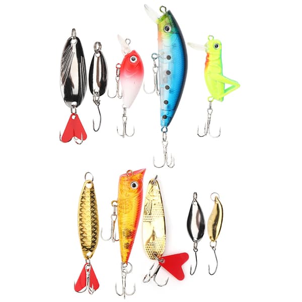Sequin Fishing Lure Kit Mini Reusable Artificial Bait with Hook Fishing Accessories