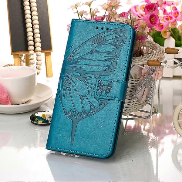 Fodral för iPhone Xr 6.1 \" Flipfodral Premium Läder Prägling Magnetisk - BlåP2021122421