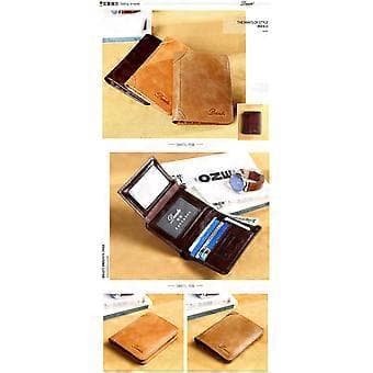 Best RFID Leather Wallet for Men, Trifold with ID, Excellent Outdoor Wallet Tan