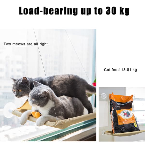 Window Mounted Pet Bed Suction Cup Hanging Sunshine Hammock Perch Cushion For Cat