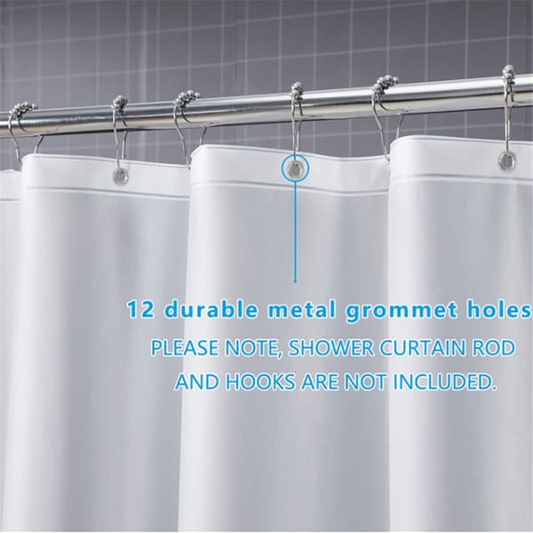 Duschdraperi med magnetisk fåll, långt duschdraperi tillverkat av Mo