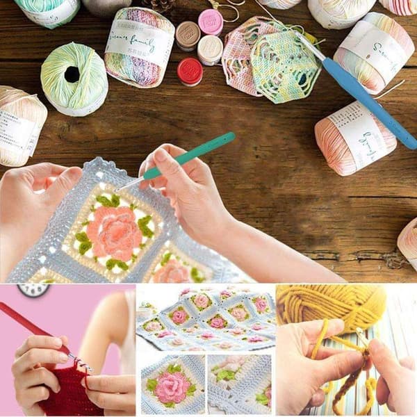 45-piece crochet hook kit, markers, tape measure - Knitting kit