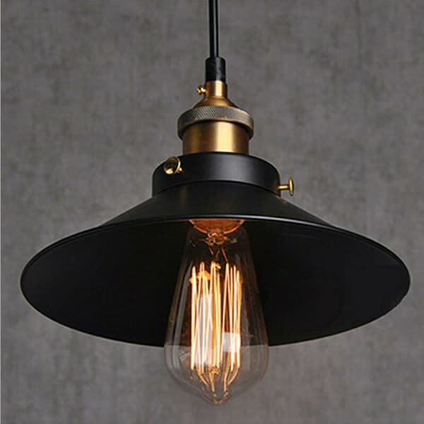Rustic hanging lamp, simple retro industrial style wrought iron ceiling lamp E27 metal cage hanging lamp for kitchen, barn, dining room