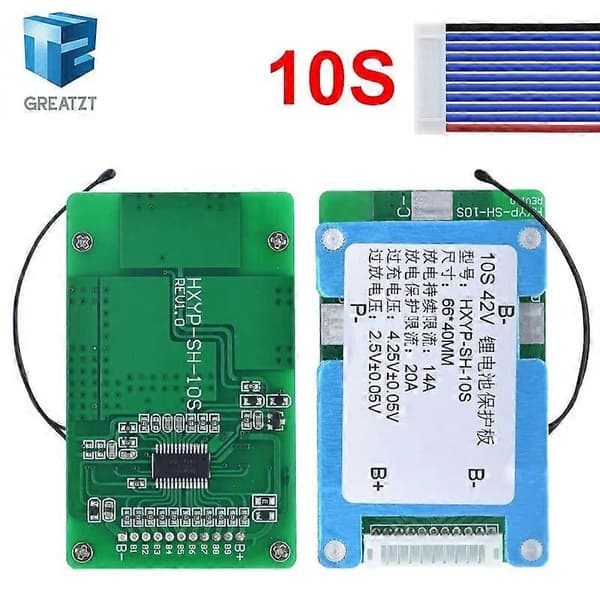 10S 42V 15A BMS Polymer Cell 18650 Lithium Battery Protection Board With Balance Built-in Temperature Control