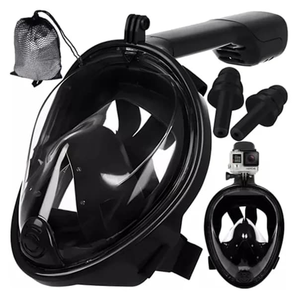 Helansigts snorkelmaske - Snorkling - L/XL Sort