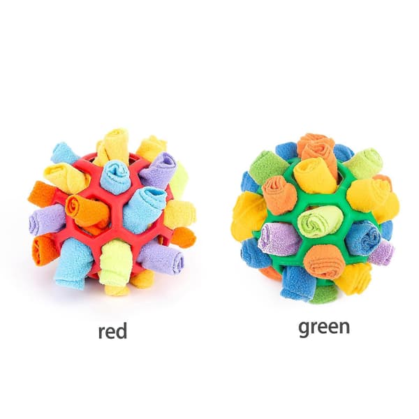 Snuffle Ball för Hundar av Alla Raser, Storlekar och Åldrar, Långsam Matning Interaktiv Pussel Hundleksak