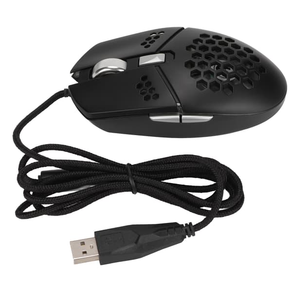 Gaming kablet mus 6 DPI-niveauer RGB 8000DPI Ergonomisk sort gamingmus til stationære computere bærbare computere