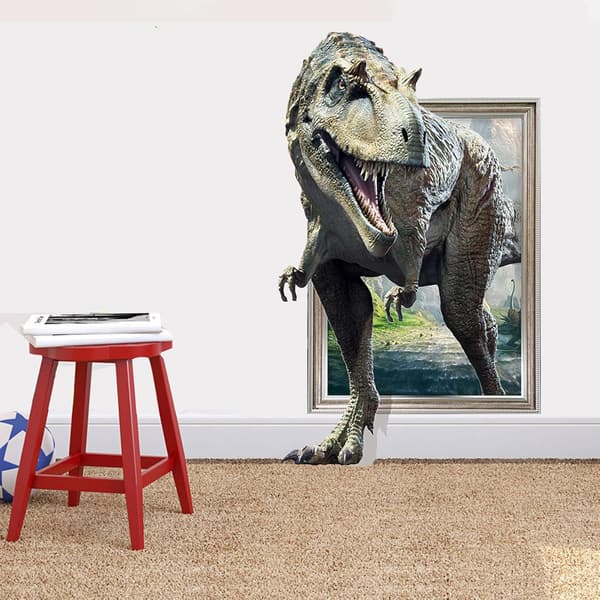 3D Dinosaur Veggdekor - For Barns Gutterom Lekerom Babyrom