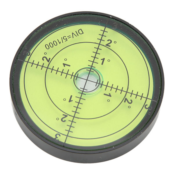 Circular Bubble Level for Precision Measurement, High-Precision Spirit Level with Optically Clear Material, Shockproof Metal Casing
