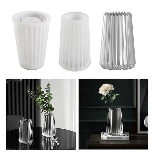 Silikoneform Kant Forhøjet Tredimensionel Vase Penholder Silikoneform DIY Krystal Epoxy