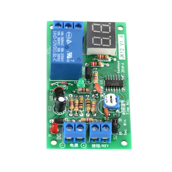 DC12V LED-display Nedräkning Tidsfördröjning Stäng AV Reläomkopplarmodul