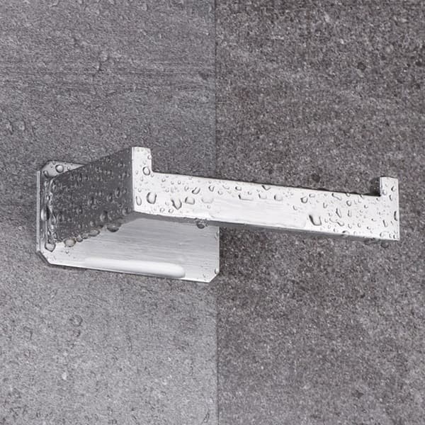 Selvklæbende toiletpapirholder i rustfrit stål, toiletpapirholder, håndklædeholder, sort