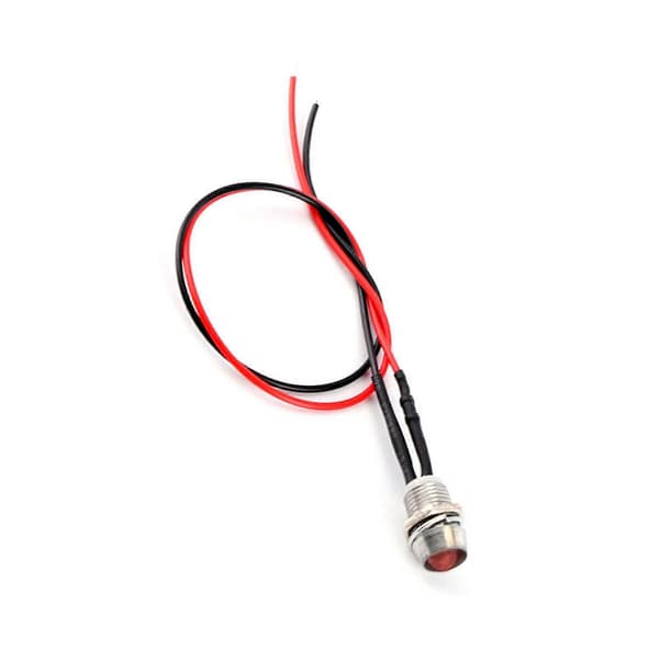 4 stk 12V 8mm LED Panel Pilot Dash Advarselslys Indikatorlampe Bil Van Rød