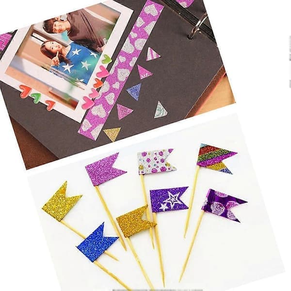 Glitter Tape Stickers Paper Self-Adhesive Tape for Decoration 40 Rolls Set