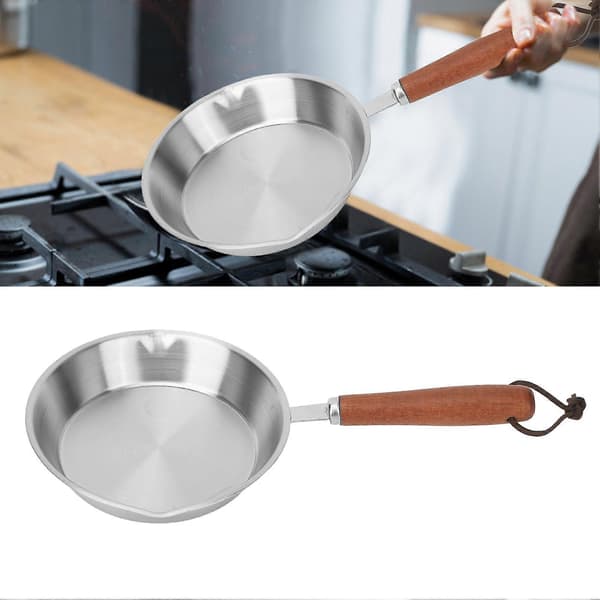 16 cm stekepanne i rustfritt stål, non-stick eggpanne, stekepanne for husholdning, restaurant, induksjonstopp