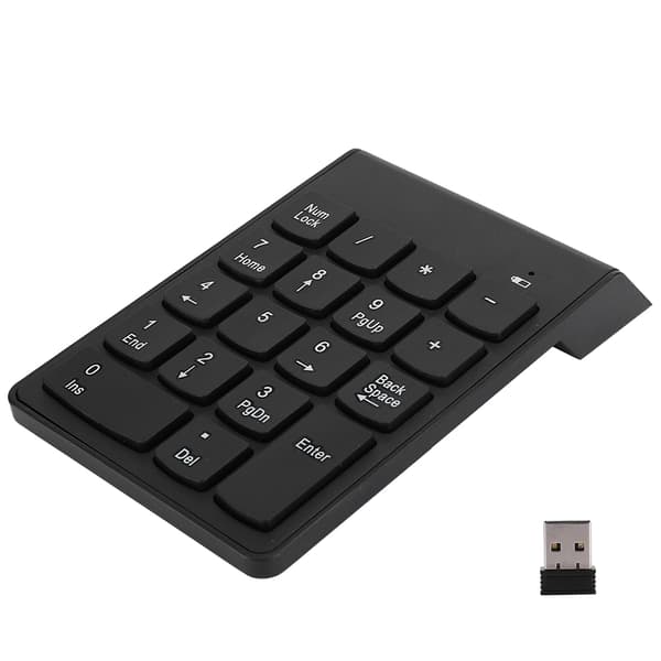 2.4G Wireless Mini Number Keyboard Portable Commercial 18-Key USB Keypad for Office Laptop
