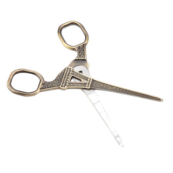 DIY Trendy Eiffel Tower Sewing Scissors Art Craft Desk Embroidery Tool Bronze