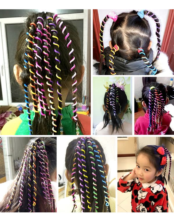 6 st flätor verktyg DIY hår accessoarer flickor färgglada twist El