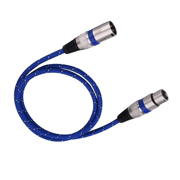 XLR hann til hunn kontakt balansert 3-pinners mikrofon MIC lydkabel 1 meter