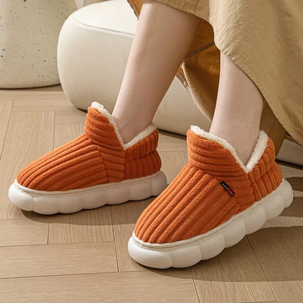 Cloud Slippers, warm fluffy home slippers with thick sole, non-slip, cozy plush slippers