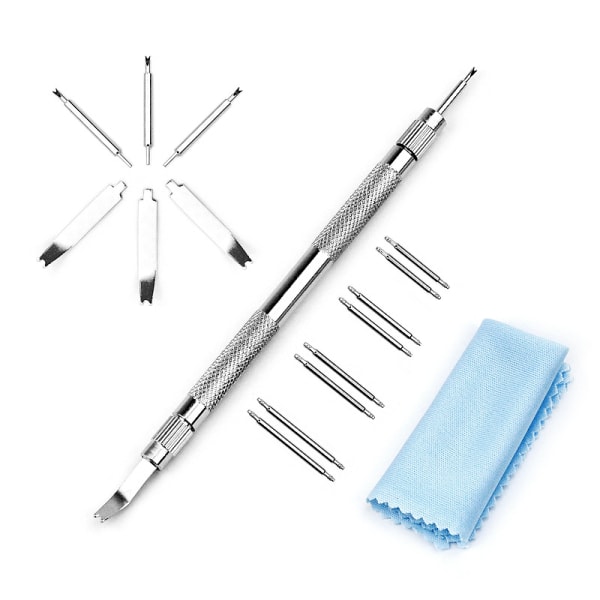 Klockverktyg med 6 extra stift och 4 par handledsstift