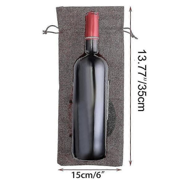 1 til 10 Jutesekker for Vinsmaking, Blind Vinsmaking, Vinposer til Bryllupsbord, Vinsmakingsposer, Fest