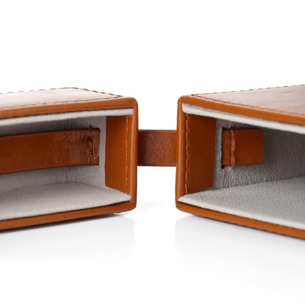 PU-læder flip-top etui, bærbart ridsefast opbevaringsboks organizer pungdesign