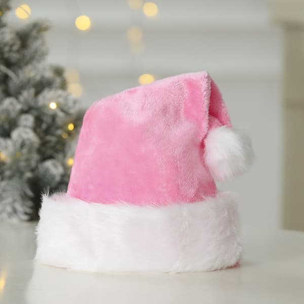 Julplysch Julhatt Extra Tjockad Stor Boll Julhatt Rosa