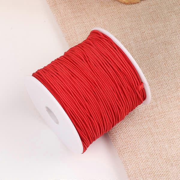 100M i 1 Rulle Rød Elastisk Tråd DIY Smykketilbehør Kunstige Tråde Slidstærk Perletråd til DIY Smykker