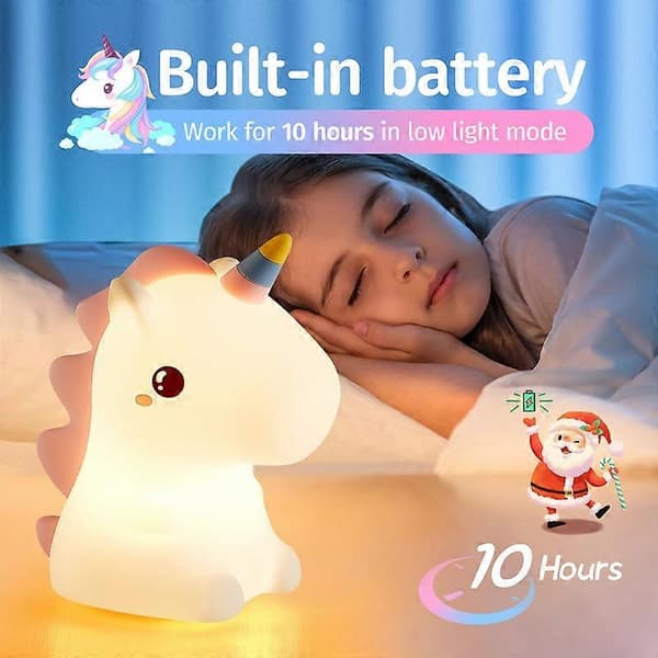 Kids Night Light, Rechargeable Toddler Night Light, Unicorn Lamp