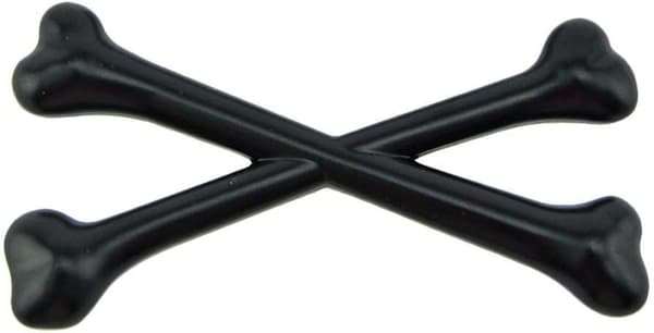 2 stk. (9*8,5 cm, Sort) 3D Metal Personlighed Dødningehoved Skelet Døden