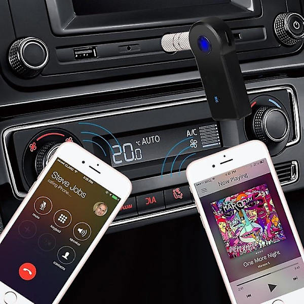 2-i-1 Trådløs Bluetooth 5.0 Sender/Modtager Adapter 3,5 mm Jack til Bilmusik Lyd Aux A2dp Hovedtelefoner Modtager Håndfri