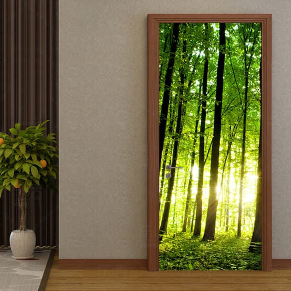 77x200cm Dörrdekal Trompe l'oeil Effekt 3D Tapet (Stil 3)