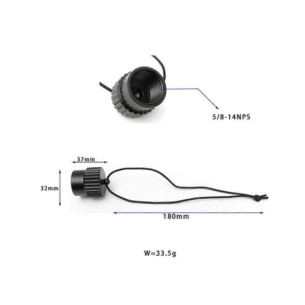 Dykkertank Gjengede Støvhetteplugg Din 5/8-14NPS Støvhette Tankventil Endestykke Tilbehørsdel
