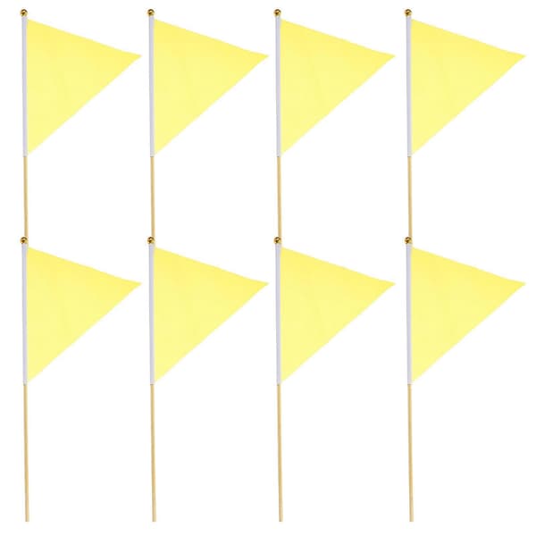 8 Pcs Garden Marking Flags with Poles Lawn Sprinkler Irrigation Flag Construction Marker Flags