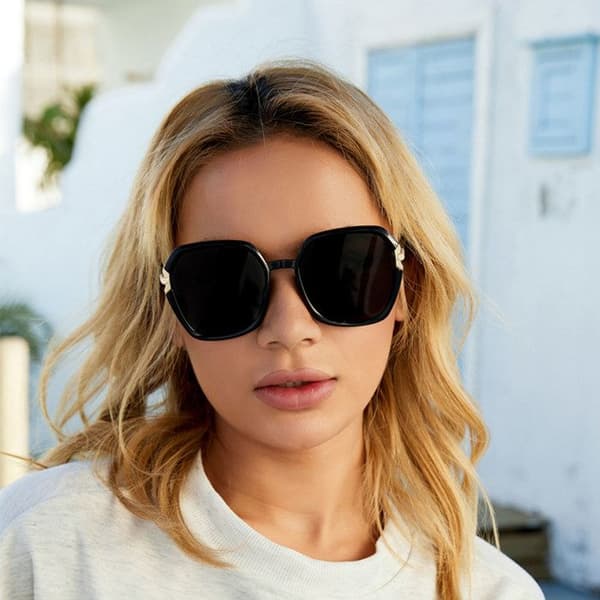 Eksklusive damesolbriller ins mode store ramme solbriller damer street shooting briller