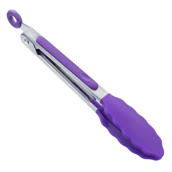 Mini silikoniset tarjoilupihdit 7 \" 1 kpl:n setti - Violetti keittiösilikoni