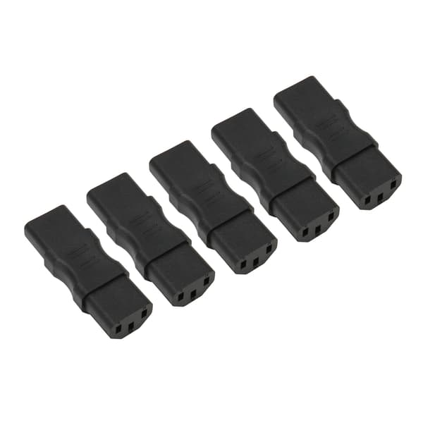 5 stk. IEC320 C13 til C13 strømadapter 2500W kabeladapterstik til bærbar computer Ups-stik PDU-kabinet