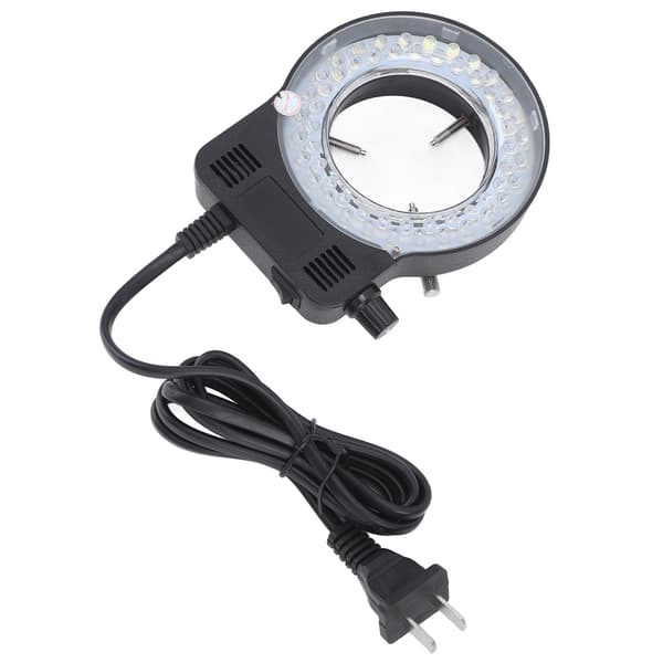 Microscope Ring Lamp LED Light Source Adjustable Microscope Accessory US Plug 100-240V