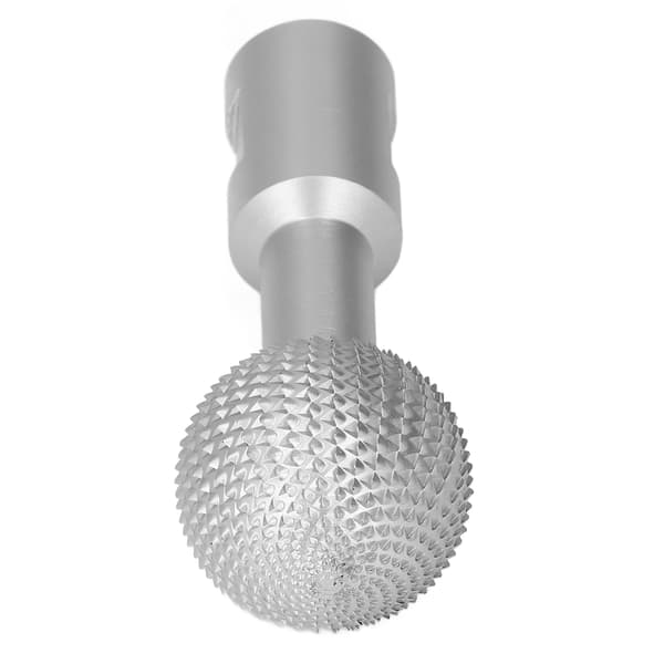 Spherical Wood Carving Cutter Durable 10mm Woodworking Rotary File for 100 Angle Grinder Silver