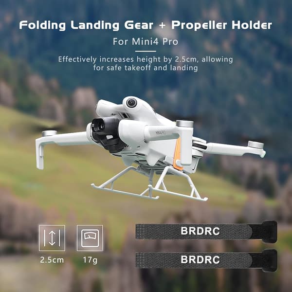 Landingsutstyr for DJI Mini 4 Pro, sammenleggbare føtter forlenget benstativ m