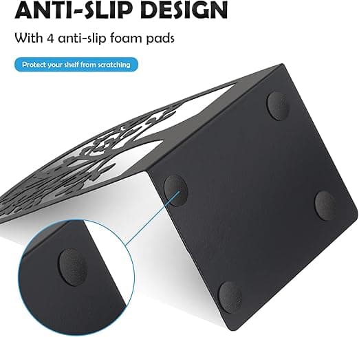 Bokstöd i metall för böcker (1 par), MSDADA Anti-Scratch Book Hold