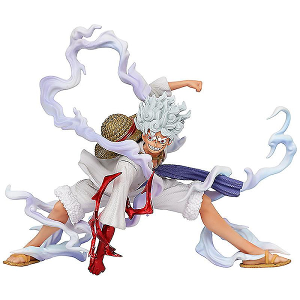 One Piece Anime -hahmot Nika Luffy Action Figure Sun God Gk Statue -malli White 1 pc