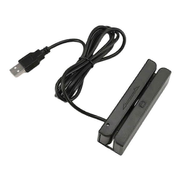 Magnetisk kortleser MSR90 USB-kompatibel med POS-system Svart Svart
