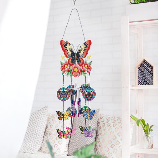 DIY Diamond Painting Wind Chime Kit Sturdy Charming Decorative Props for Balcony Patios