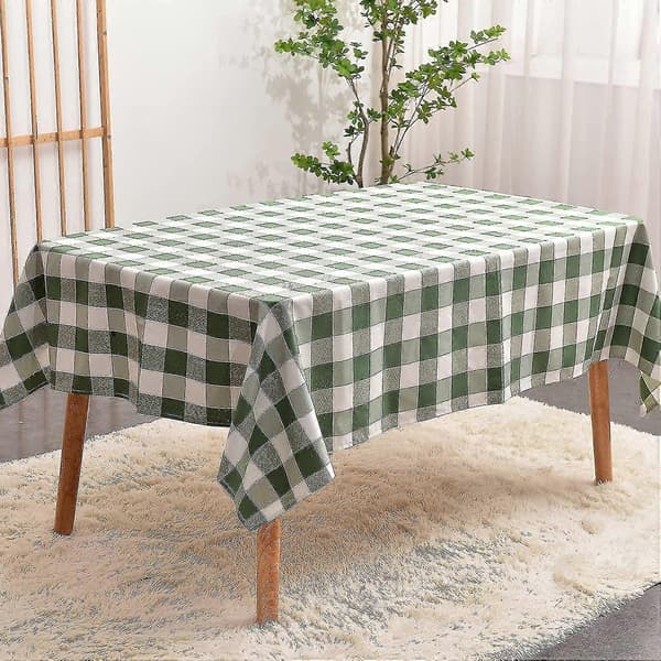 Efterår Buffalo Plaid Dug Til Rektangulære Borde 152 x 305 cm Vaskbar Tern