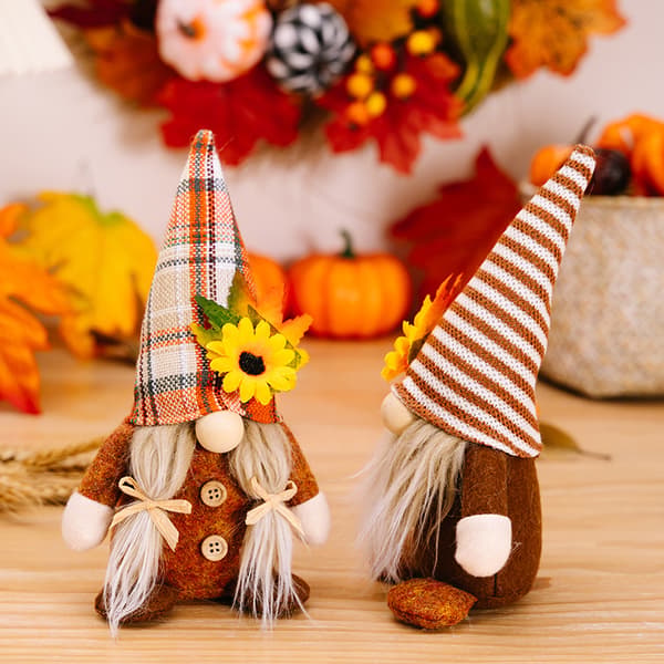 Höstdekorationer Hösttomte, 2 st Halloween Gonk Ansiktslös Swed