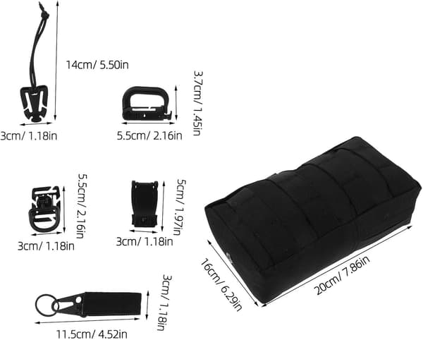 organizer for Trinkschläuche elastic straps and buckles tactical backpacks nylon plastic black camping hiking men's -