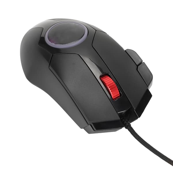 Gamingmus kablet 8 taster RGB Marquee 6 justerbar DPI buet ergonomisk genvejs multifunktionsknap computermus sort