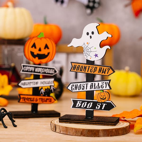 2 stycken Halloween-dekorationer, Halloweenpumpa